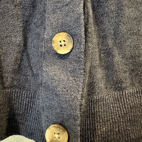 LOFT Navy drop shoulder Vneck cardigan size XS - Picture 3 of 4
